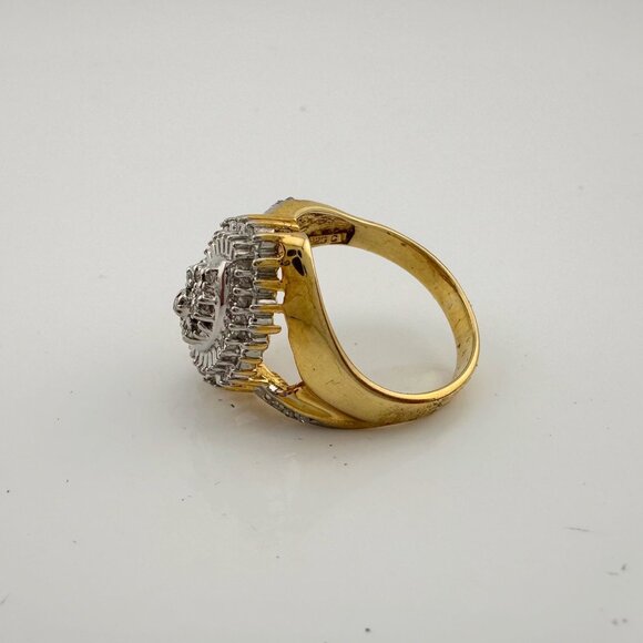 Marquise Cut 1/2 Carat Diamond Ring - Gold Overlaying Sterling Silver Size 8 - Picture 13 of 16